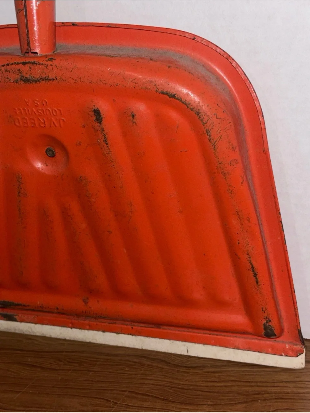 Vintage Red Metal Wall-Mount Dustpan Decor JV Reed MCM decor